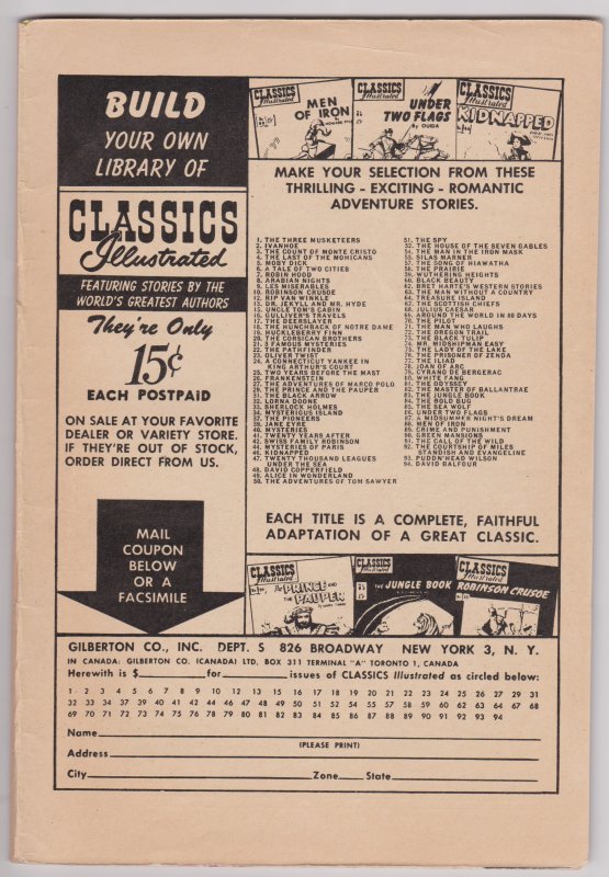 Classics Illustratrated #93 (Good-) Original (HRN94)