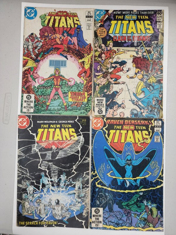 The New Teen Titans 2, 12, 30 & 31 Four Comics for one money