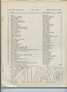 APA-L #85 – Fanzine from the Los Angeles Science Fantasy Society (June, 1966)