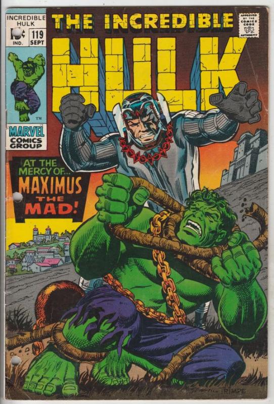 Incredible Hulk #119 (Sep-69) GD/VG- Affordable-Grade Hulk