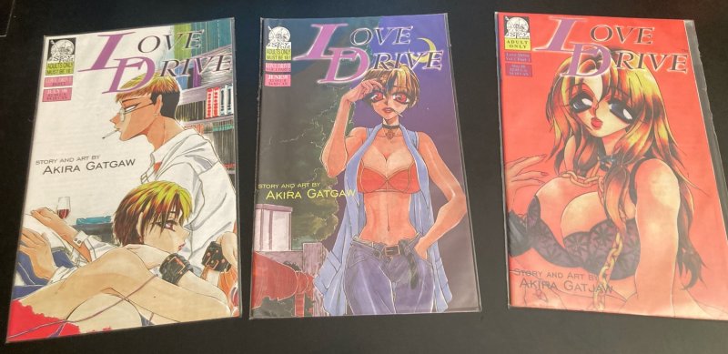 Lot of *11* XXX/ADULT MANGEROTICA/HENTAI—*LOVE DRIVE 1-5* + *HOT TAILS 1-3* + 3!