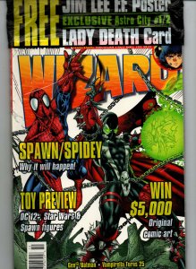 Wizard Magazine #62 - Campbell Spider-man Spawn Cover - polybag open - 1996 - NM 