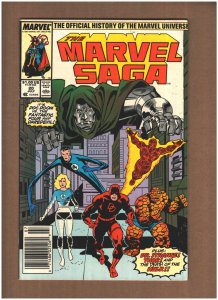 Marvel Saga #20 Newsstand 1987 FANTASTIC FOUR DR. DOOM DAREDEVIL VF- 7.5