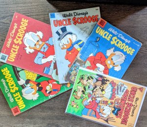 Uncle Scrooge #14 (1956) and 4 more! 5 Book Lot!!