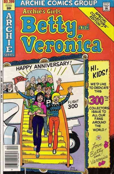 Archie's Girls Betty And Veronica #300 FN ; Archie | December 1980 Airplane Cove
