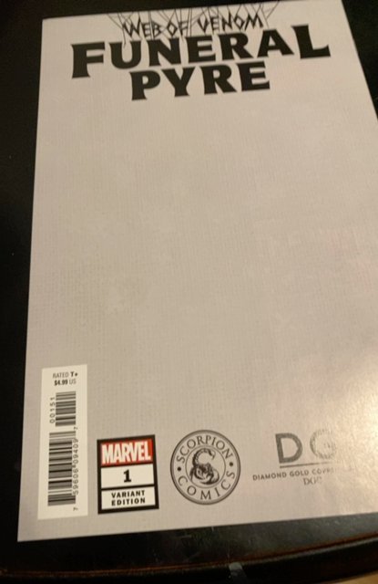 Web of venom - Funeral pyre Clayton crane virgin signed by Crain with coa