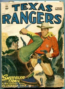 Texas Rangers Pulp January 1948- Jim Hattfield- Smugglers Trail G