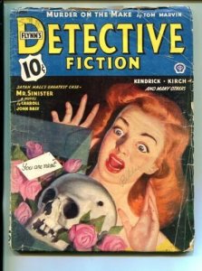 FLYNN'S DETECTIVE FICTION-APR 1944-MYSTERY-PULP-SATAN HALL-good/vg 