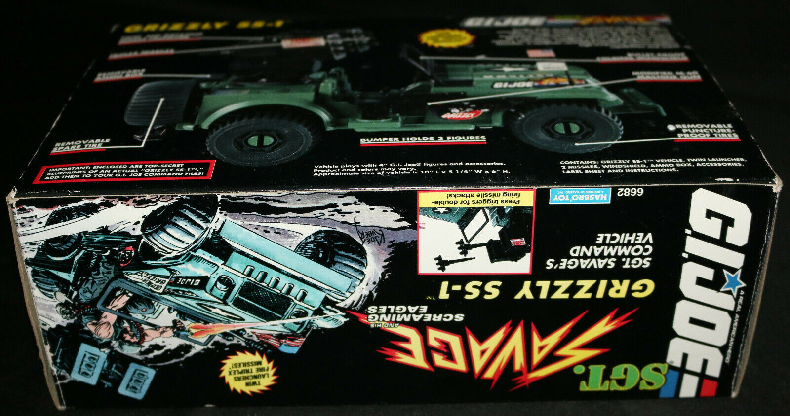 G.I. JOE Sgt. Savage Grizzly SS-1 Truck Box ONLY - Joe Kubert's w 