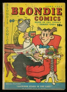 BLONDIE COMICS #6 1948-CHIC YOUNG-TED WILLIAMS-AA MILNE VG 