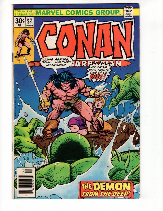 Conan the Barbarian #69 THE DEMON FROM THE DEEP! Bronze Marvel
