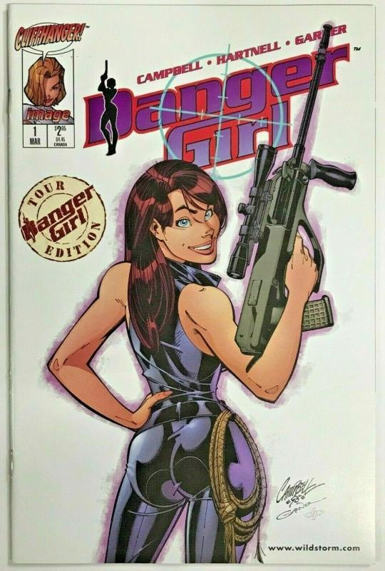 DANGER GIRL#1 NM 1998 J. SCOTT CAMPBELL TOUR EDITION CLIFFHANGER/IMAGE COMICS