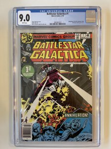 BATTLESTAR GALACTICA #1 CGC 9.0 - Newsstand -  Marvel (1979) KEY TV Adaptation