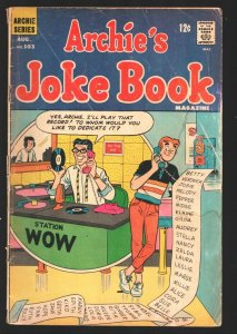 Archie's Joke Book #103 1966-Radio station & records cover-G-