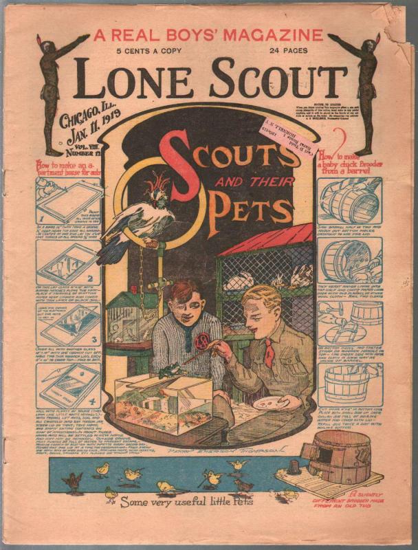 Lone Scout Vol. 8 #12 1/11/1919-A Real Boy's Magazine-5¢ cover price-VG