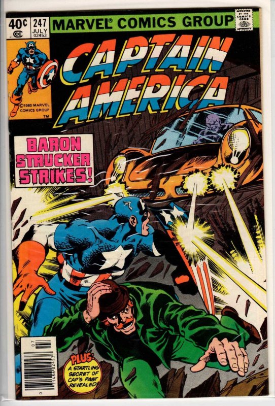 Captain America #247 Newsstand Edition (1980) 7.5 VF-