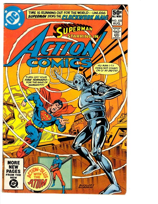 4 Action Comics DC Comic Books # 519 520 522 523 Superman Aquaman Atom JLA BH24