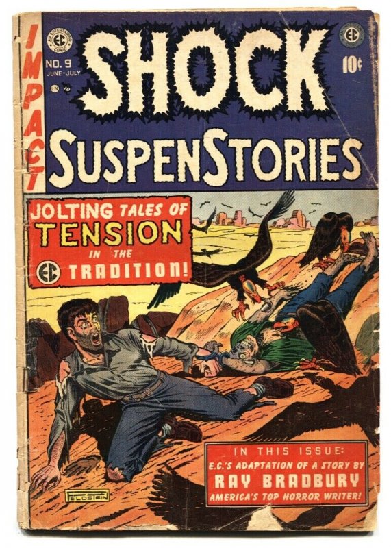 Shock SuspenseStories #9 comic book 1953 EC Eaten by vultures