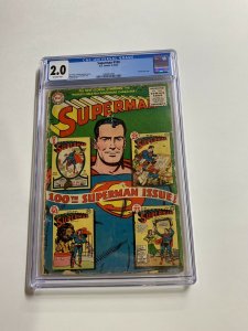 Superman 100 Cgc 2.0 Dc Comics Golden Age