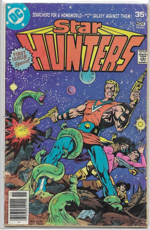 Star Hunters #1 FR (1977 DC) Michelinie/Newton, Buckler cover, sci-fi