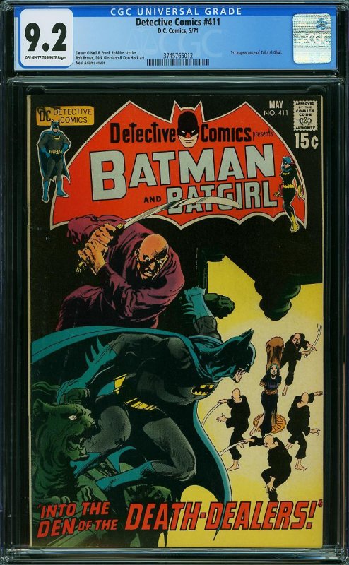 DETECTIVE COMICS #411 CGC Graded 9.2 1st Appearance of Talia al Ghul