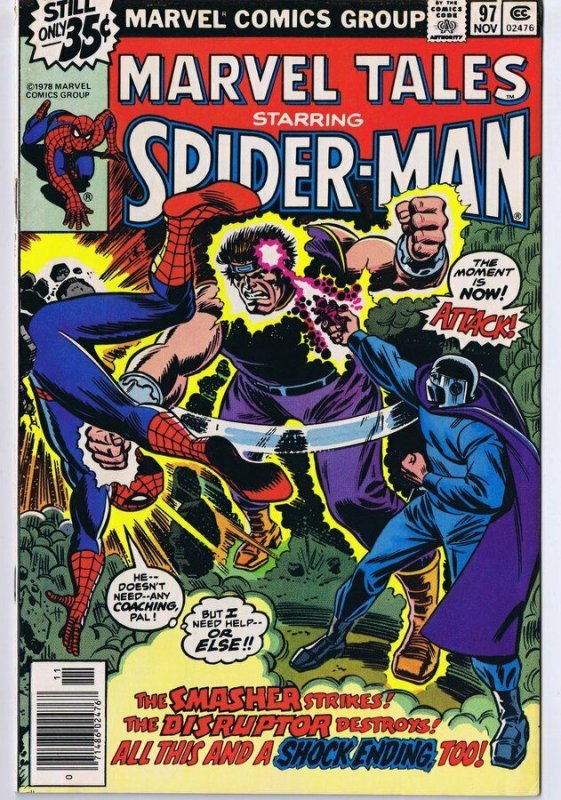 Marvel Tales #97 ORIGINAL Vintage 1978 Marvel Comics Spider-Man Smasher