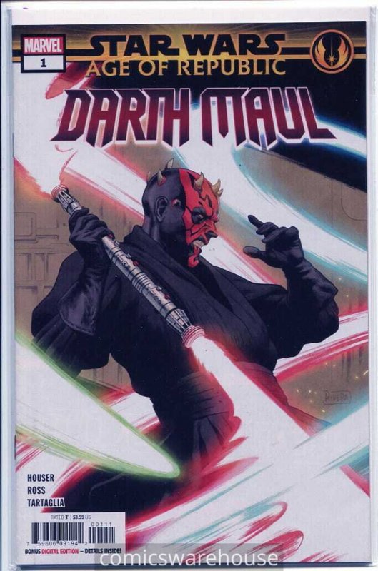 STAR WARS AGE REPUBLIC DARTH MAUL (2018 MARVEL) #1 NM