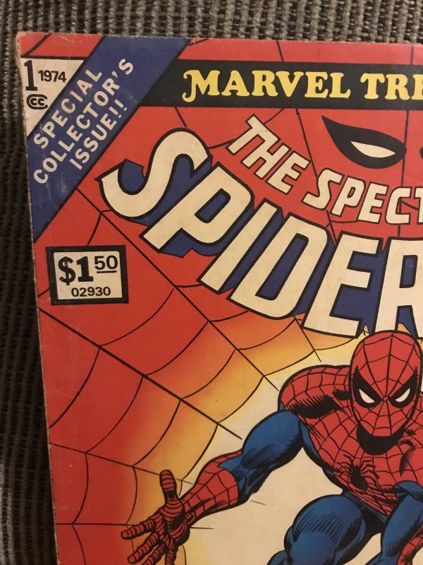 THE SPECTACULAR SPIDER-MAN Marvel Treasury Edition #1 : 1974 Fn, origin