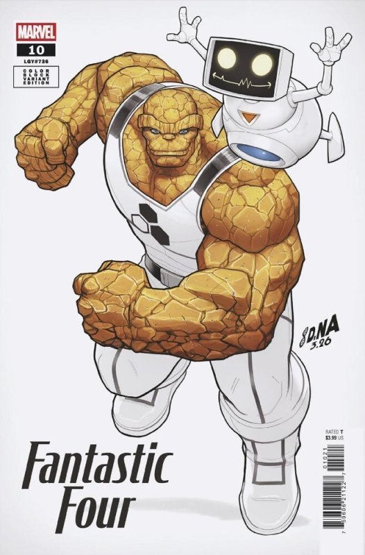 Fantastic Four #10 David Nakayama Color Block White Variant Cover Near Mint