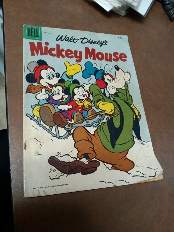 Mickey Mouse Five Issue Silver Bronze Age Comics Lot Run Set Collection Dell...