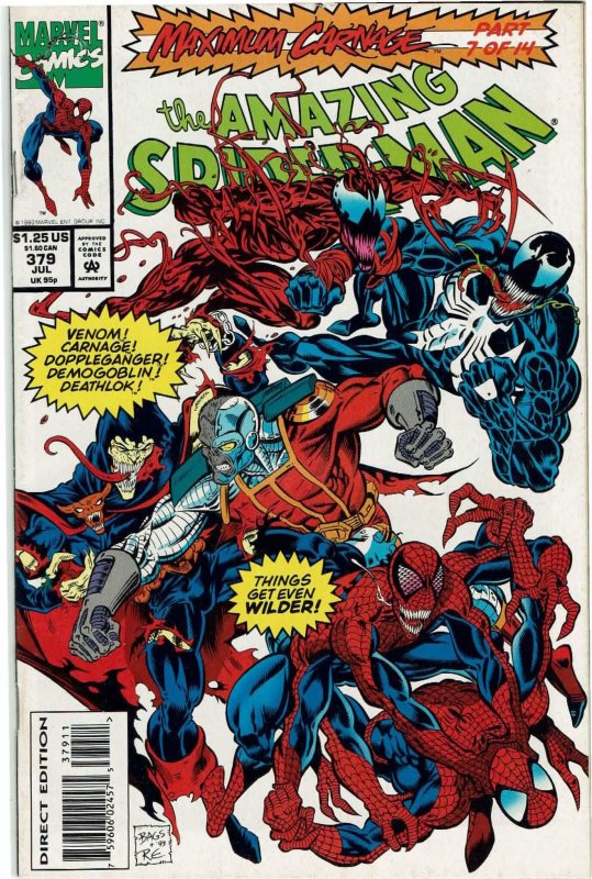 Amazing Spider-Man #379 (1963 v1) Venom Carnage Shriek Black Cat