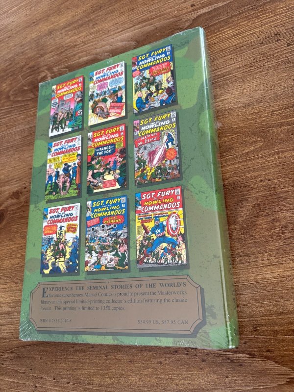 Marvel Masterworks Vol # 58 Sgt. Fury 1-13 Book Limited 1350 SEALED Copy 5 J411