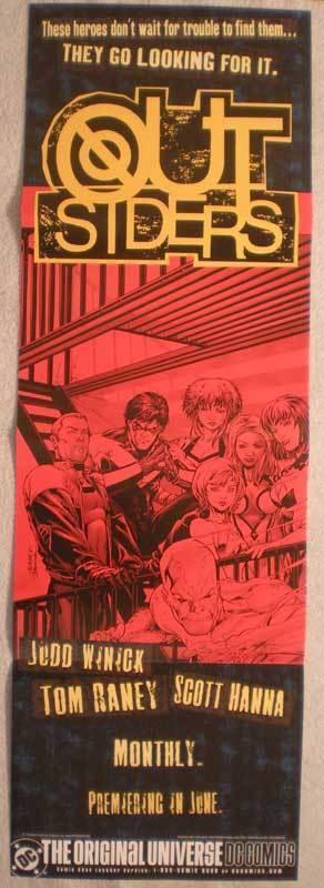 OUTSIDERS Promo poster, Nightwing, 11x34, 2003, Unused, more Promos in store