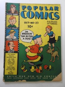 Popular Comics #33 (1938) FR/GD Condition see desc