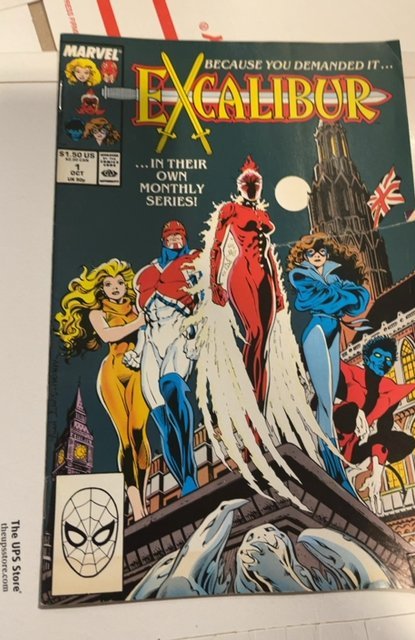 Excalibur #1 (1988) first issue of Britains superhero's