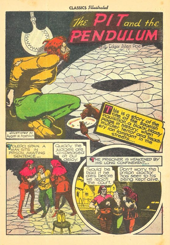 CLASSICS ILLUSTRATED #40 (AUG1947) 4.5 VG+ 1st Printing!  3 POE tales  60 pgs!