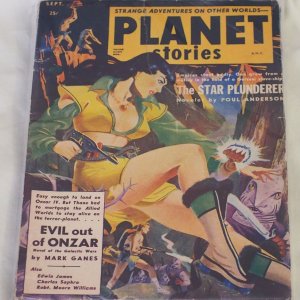 Planet Stories Sept 1952 Fine+ Rare Philip K. Dick 2nd printed story The Gun.