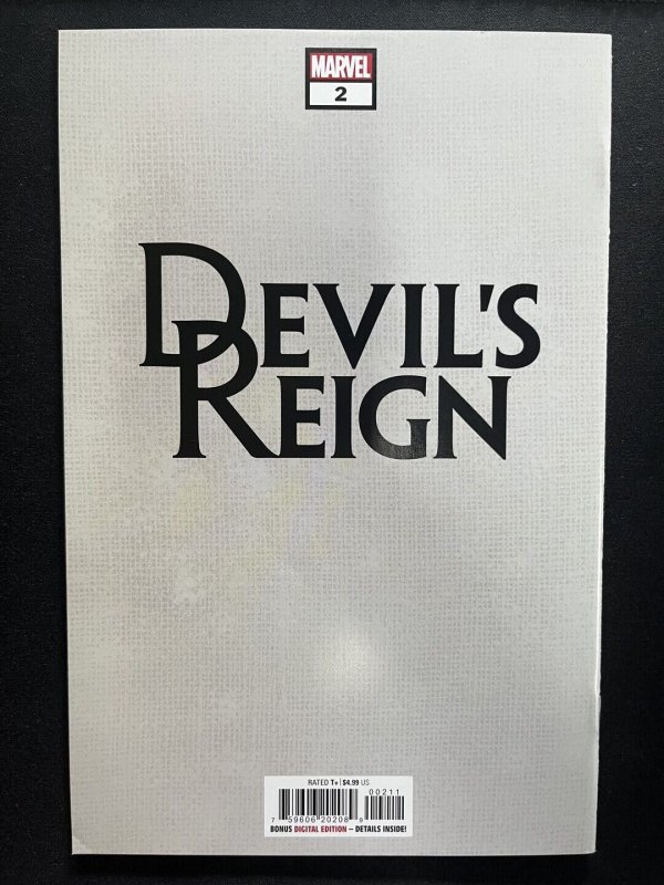 Devil’s Reign #2 NM 2022 Marvel Comics C136A 