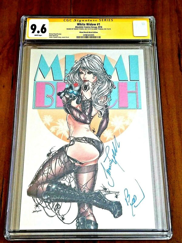 White Widow #1 MIAMI BEACH METAL SET 3 CGC SS 9.6 signed x2 TOP CENSUS 1 of 25