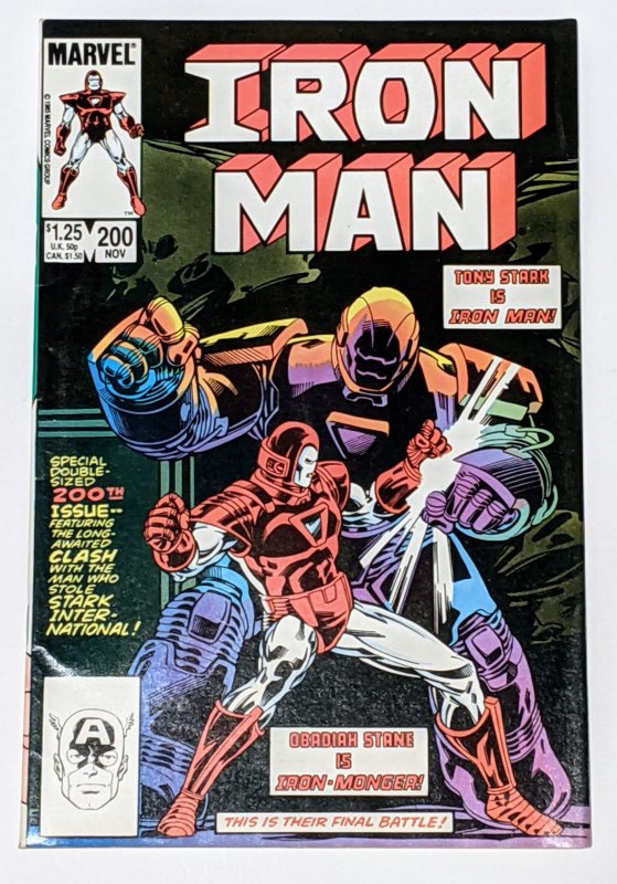 Iron Man #200 (Nov 1985, Marvel) VF- 7.5 Tony Stark returns as Iron Man