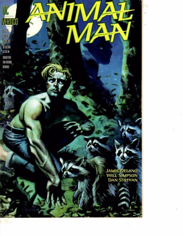 Lot Of 3 DC Comic Books Animal Man #64 Blood Syndicate #22 Hellblazer #82  ON13
