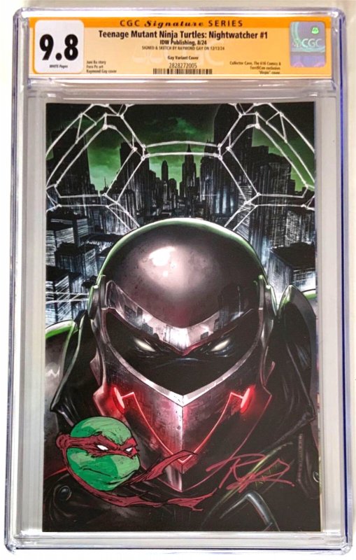 TMNT NIGHTWATCHER #1 TERRIFICON EXCLUSIVE RAYMOND GAY VIRGIN COVER  CGC SS 9.8