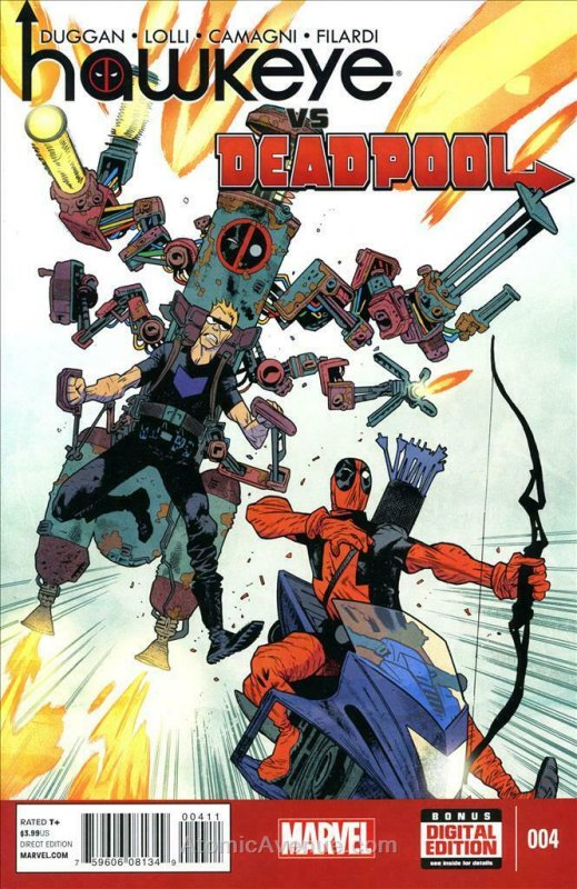 Hawkeye Vs. Deadpool #4 VF/NM; Marvel | save on shipping - details inside