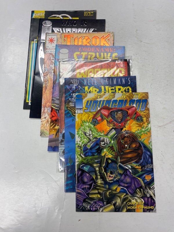 7 FIRST comic books Jon Sable Shadow Hawk Turok Codename: Strike Force 16 KM39