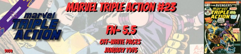 Marvel Triple Action 23 FN- 5.5 Avengers Marvel 1975