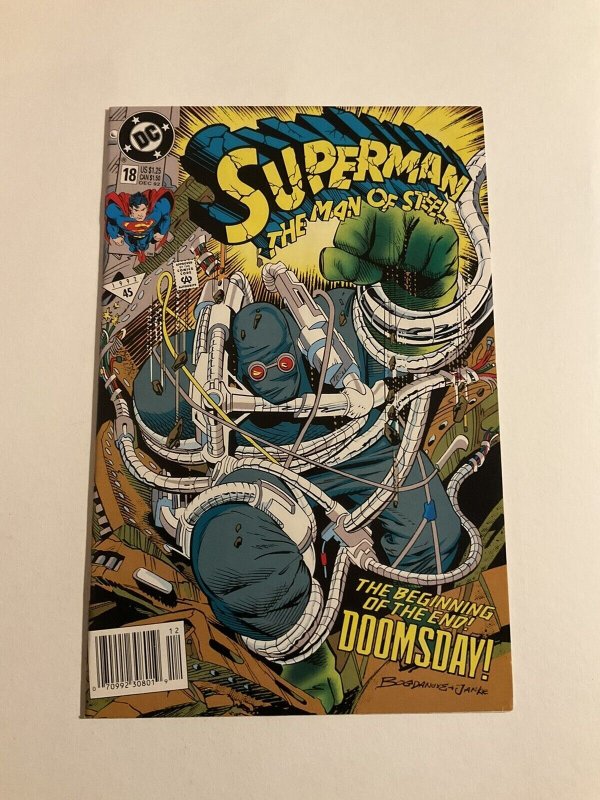 Superman Man Of Steel 18 Near Mint Nm Newsstand Edition 1st Doomsday Dc