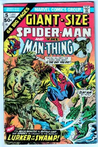 GIANT SIZE SPIDERMAN # 5     Spidey vs The Man Thing