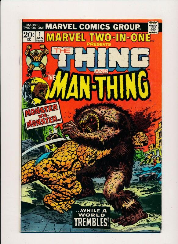 Marvel THE THING & THE MAN-THING Vol 1. #1 Jan 1974 FINE (PF429) 