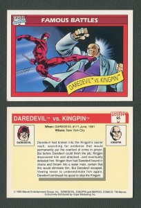 1990 Marvel Comics Card  #95 (Daredevil vs Bullseye) NM-MT