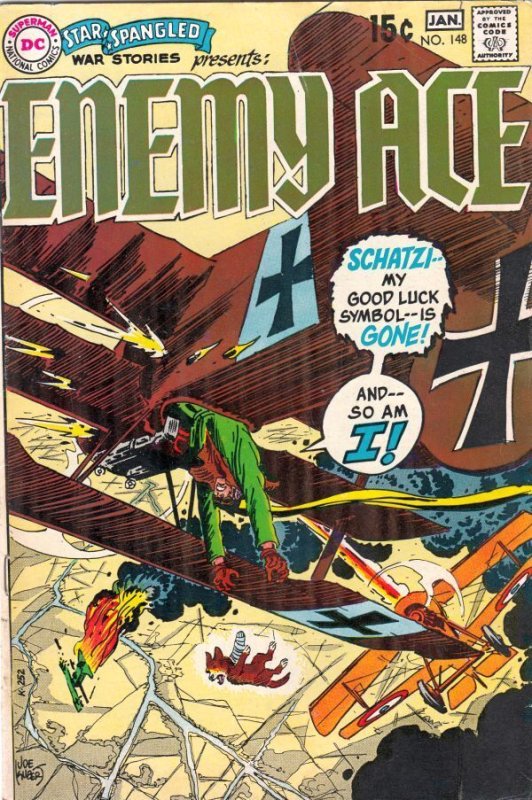 Star Spangled War Stories #148 (Jan-70) VF+ PRICE DROP! High-Grade Enemy Ace WOW